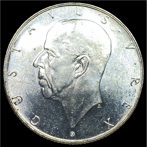 1938 Sweden Silver 2 Kroner UNCIRCULATED