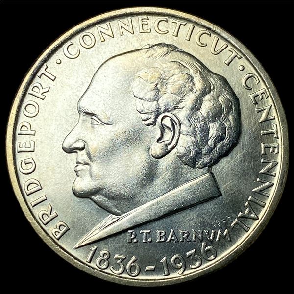 1936 Silver Bridgeport Half Dollar  UNCIRCULATED