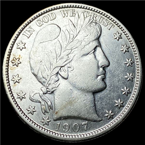 1907-O Silver Barber Half Dollar NEARLY  UNCIRCULATED