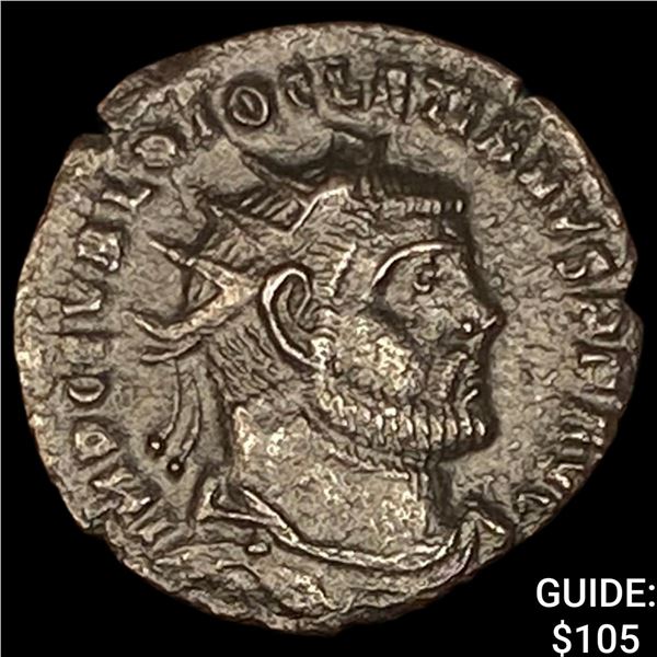 Roman Dioletian 284-305 AD BI Nummus CHOICE  AU