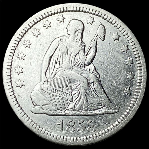 1858 Seated Liberty Quarter UNCIRCULATED