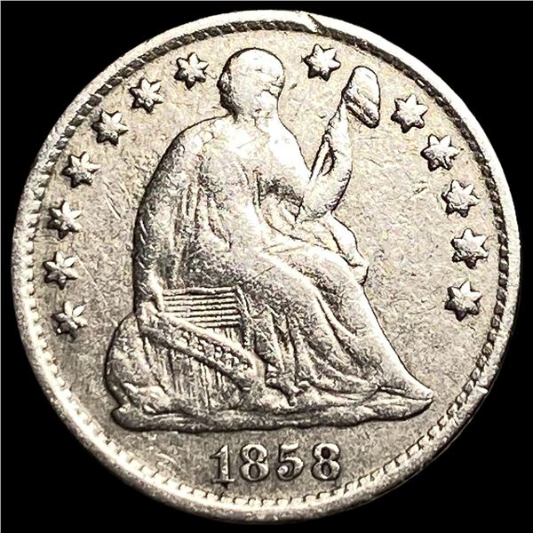 1858-O Silver Seated Liberty Half Dime NEARLY  UNCIRCULATED