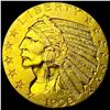 Image 1 : 1908 Indian Head $5 Gold Half Eagle CLOSELY  UNCIRCULATED