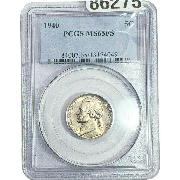 1940 Jefferson Nickel PCGS MS65 FS