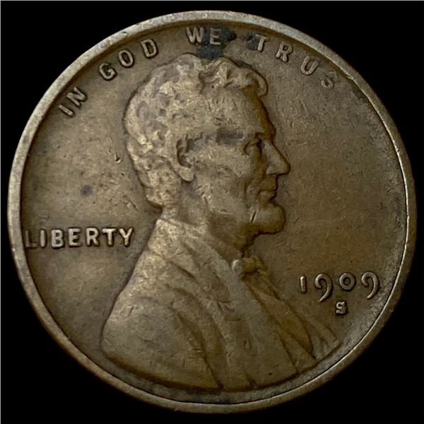 1909-S Lincoln Wheat Cent NEARLY UNCIRCULATED