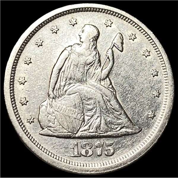 1875-S Silver Twenty Cent Piece NEARLY  UNCIRCULATED