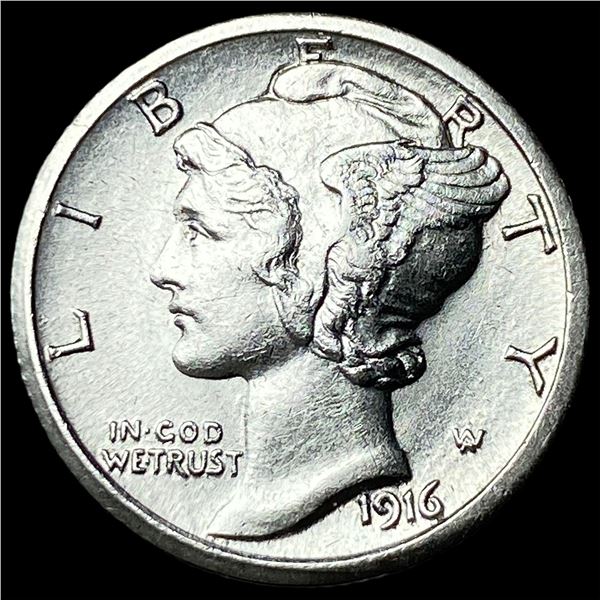 1916-S Silver Mercury Dime UNCIRCULATED