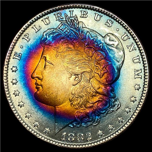 1882 Toned Silver Morgan Dollar UNCIRCULATED