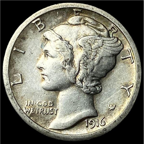 1916-S Silver Mercury Dime CLOSELY  UNCIRCULATED