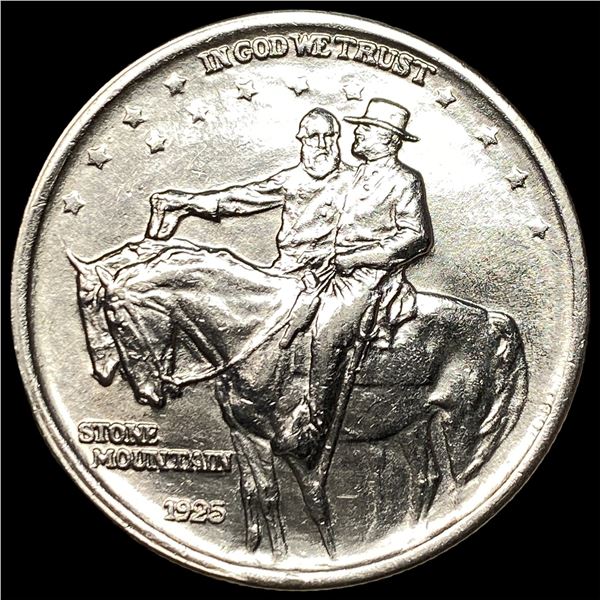 1925 Silver Stone Mountain Half Dollar  CLOSELY UNCIRCULATED