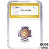Image 1 : 1863 Indian Head Cent PGA AU58+