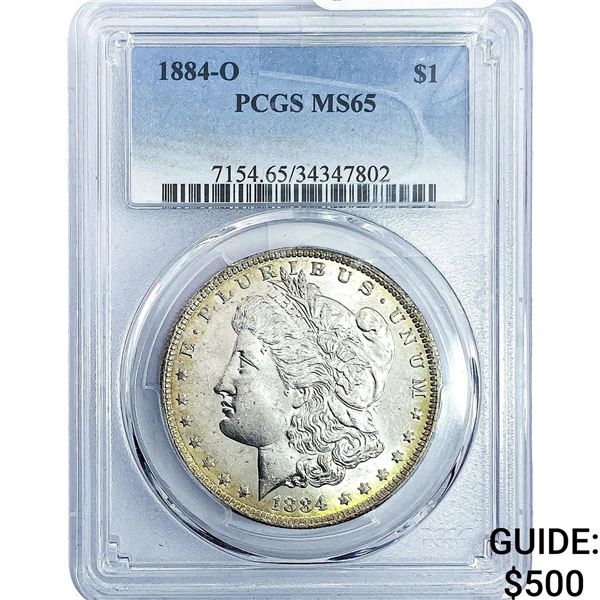 1884-O Morgan Silver Dollar PCGS MS65