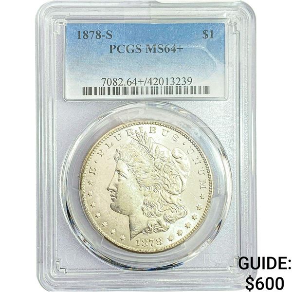 1878-S Morgan Silver Dollar PCGS MS64+