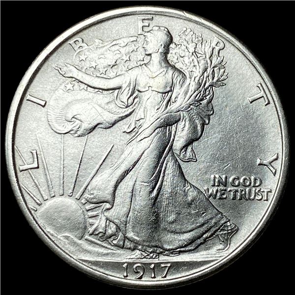1917 Walking Liberty Half Dollar CLOSELY  UNCIRCULATED