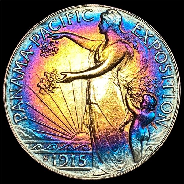 1915-S Silver Panama-Pacific Half Dollar  CLOSELY UNCIRCULATED