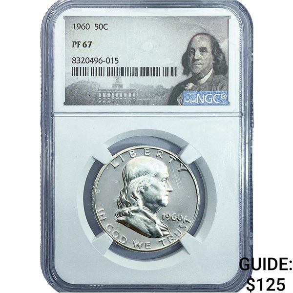1960 Franklin Half Dollar NGC PF67