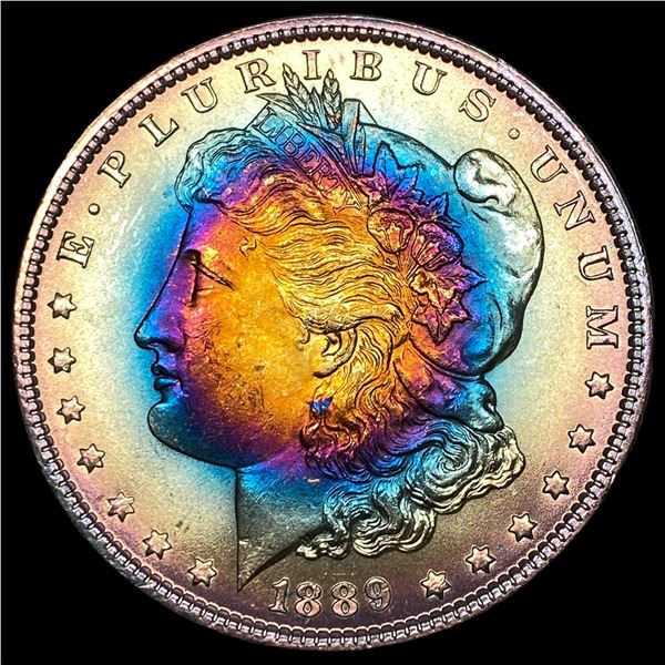 1889 Toned Silver Morgan Dollar UNCIRCULATED