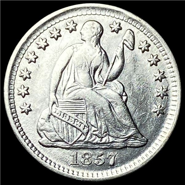 1857 Seated Liberty Silver Half Dime CLOSELY  UNCIRCULATED