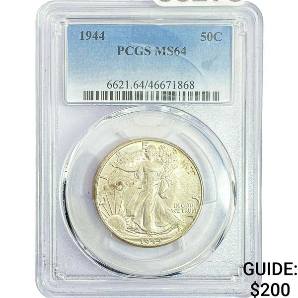 1944 Walking Liberty Half Dollar PCGS MS64