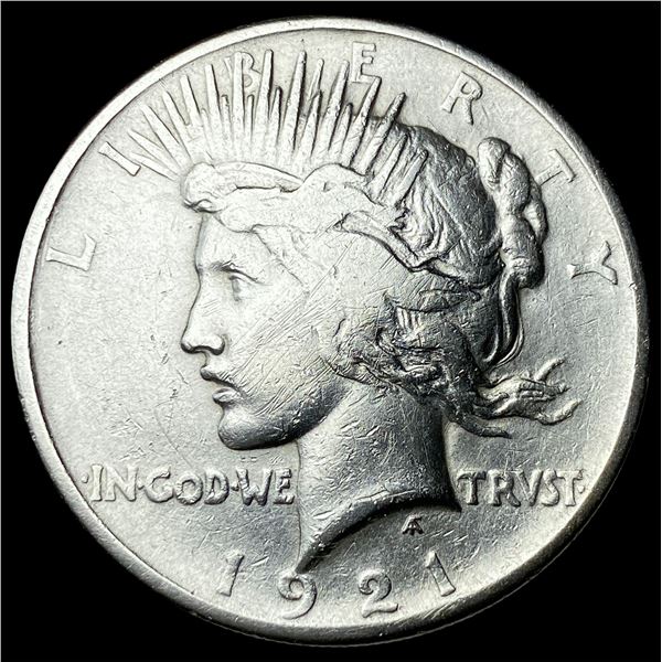 1921 Silver Peace Dollar NEARLY UNCIRCULATED