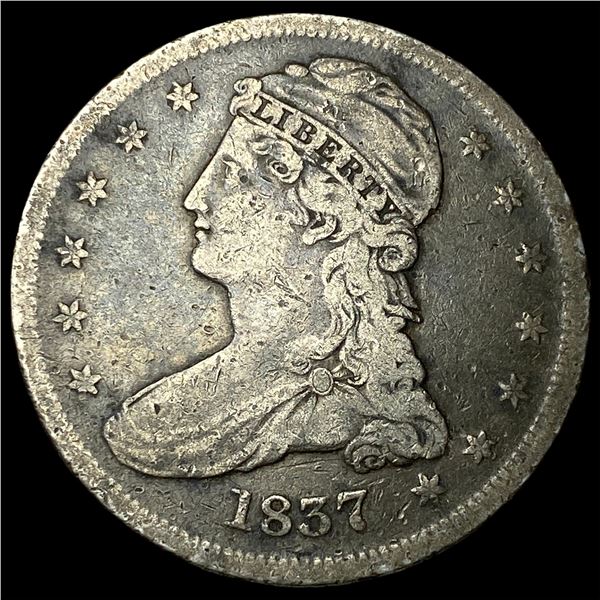1837 Capped Bust Half Dollar ABOUT  UNCIRCULATED
