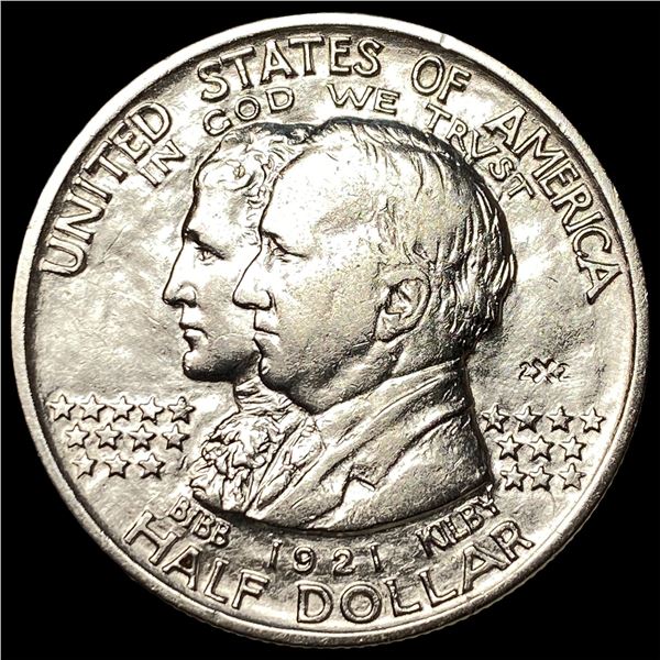 1921 Silver Alabama Half Dollar 2x2 NEARLY  UNCIRCULATED