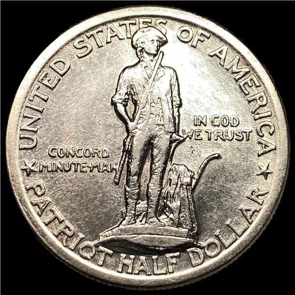 1925 Silver Lexington-Concord Half Dollar  CLOSELY UNCIRCULATED