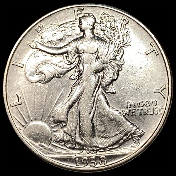 1938-D Silver Walking Liberty Half Dollar  CLOSELY UNCIRCULATED