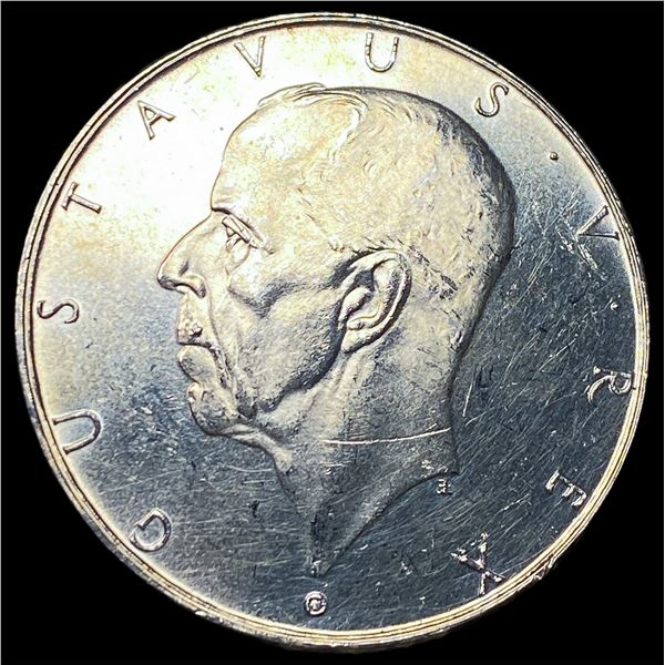 1938 Sweden Silver 2 Kroner UNCIRCULATED