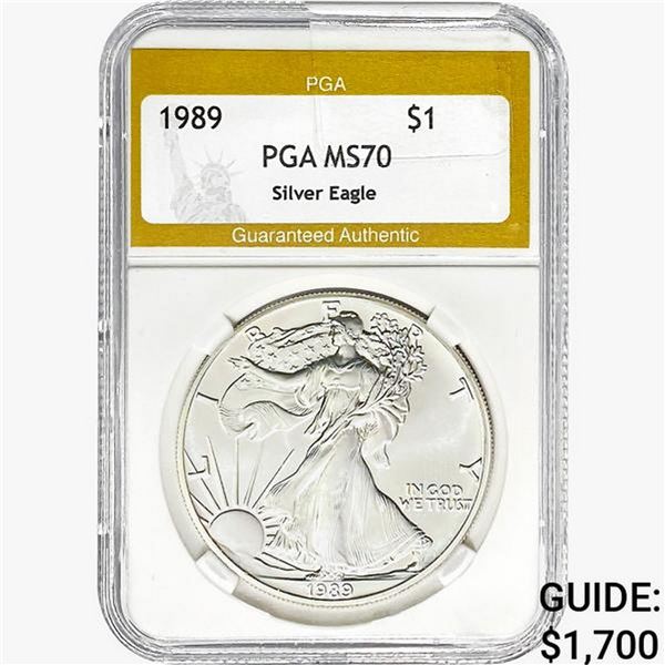 1989 American Silver Eagle PGA MS70