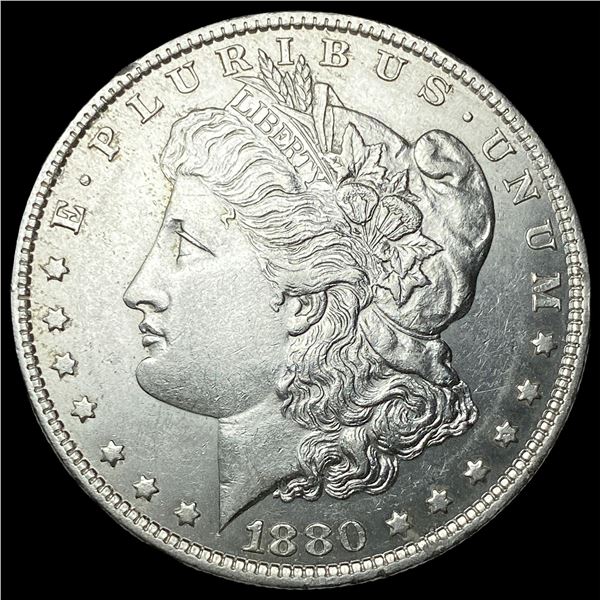 1880-O Micro O Silver Morgan Dollar CHOICE AU