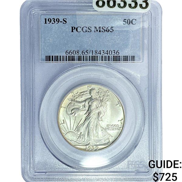 1939-S Walking Liberty Half Dollar PCGS MS65