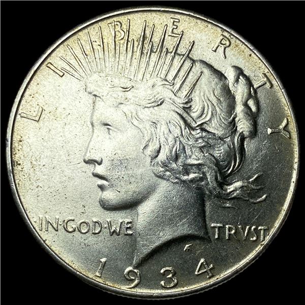 1934 Silver Peace Dollar CHOICE AU