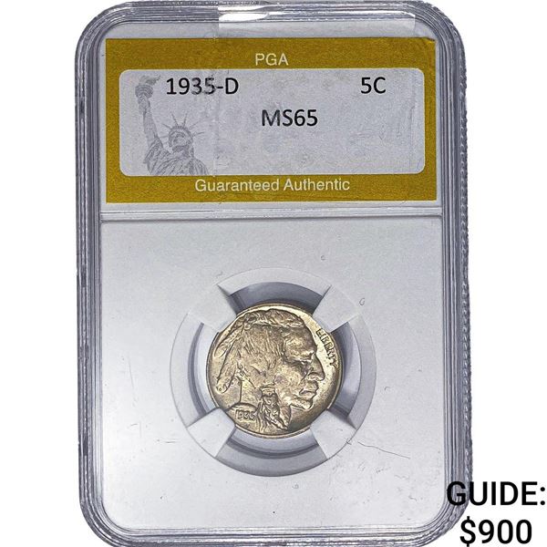 1935-D Buffalo Nickel PGA MS65