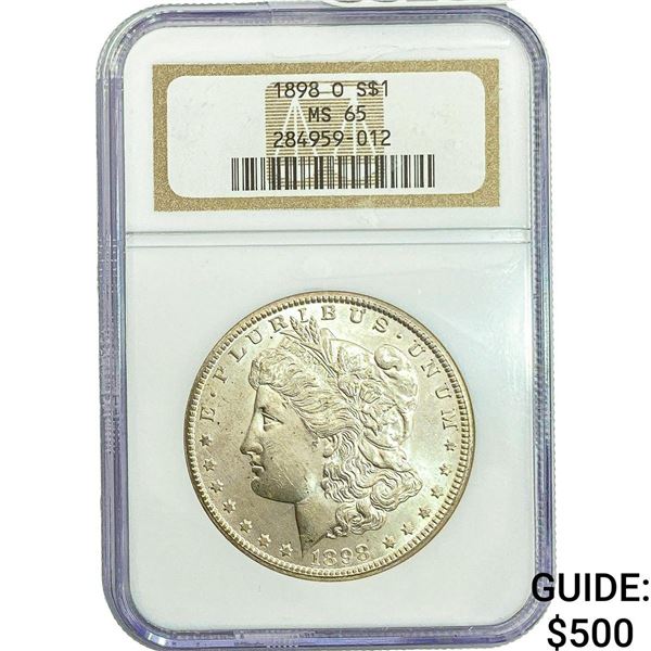 1898-O Morgan Silver Dollar NGC MS65