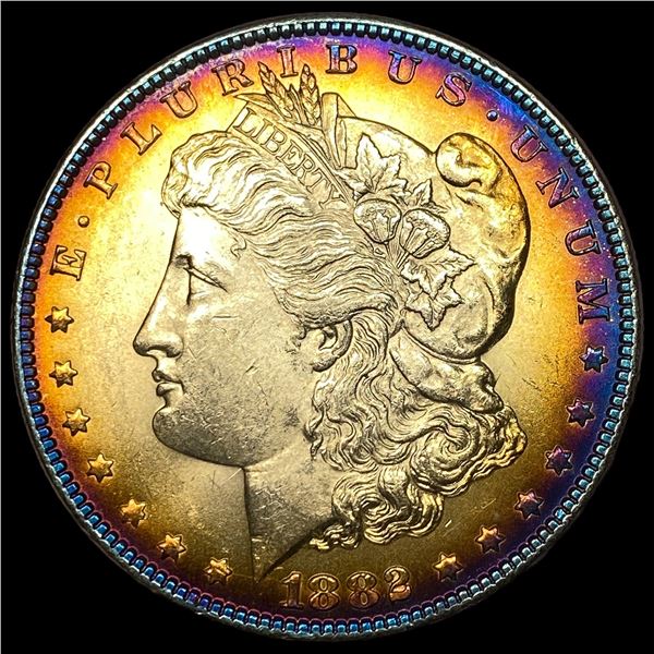 1882 Toned Morgan Silver Dollar UNCIRCULATED