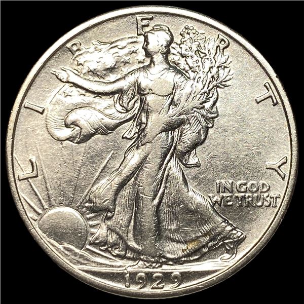 1929-S Silver Walking Liberty Half Dollar  NEARLY UNCIRCULATED
