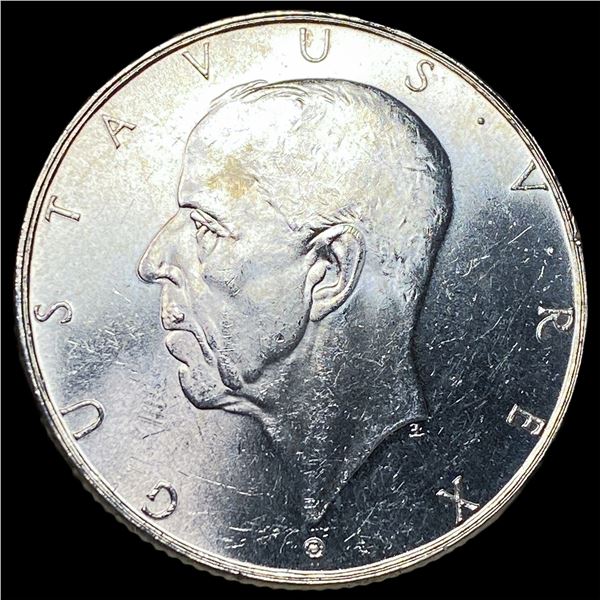 1938 Sweden Silver 2 Kroner UNCIRCULATED