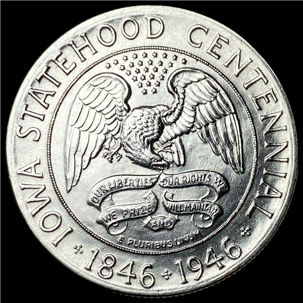 1946 Silver Iowa Half Dollar GEM BU