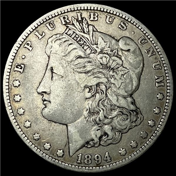 1894-O Morgan Silver Dollar ABOUT  UNCIRCULATED