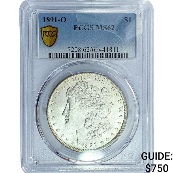 1891-O Morgan Silver Dollar PCGS MS62
