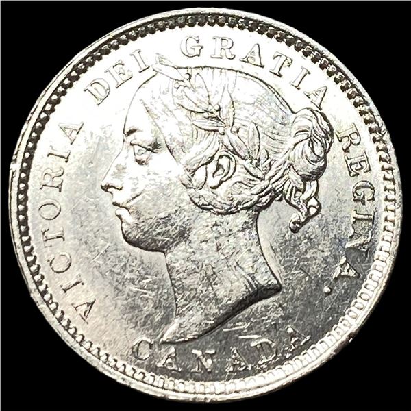 1888 Canada Silver 10 Cents CHOICE AU