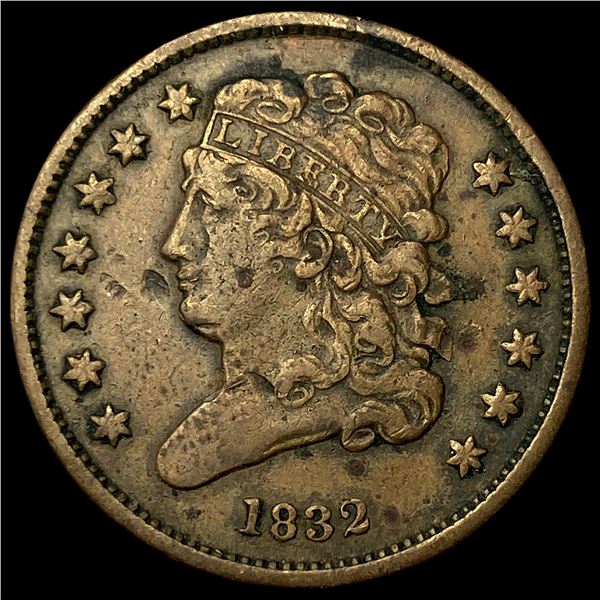 1832 Classic Head Half Cent NEARLY  UNCIRCULATED