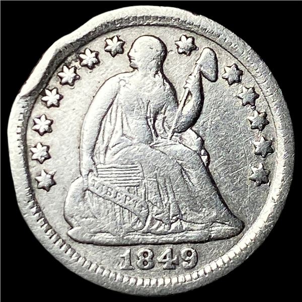 1849-O Silver Seated Liberty Half Dime HIGH  GRADE