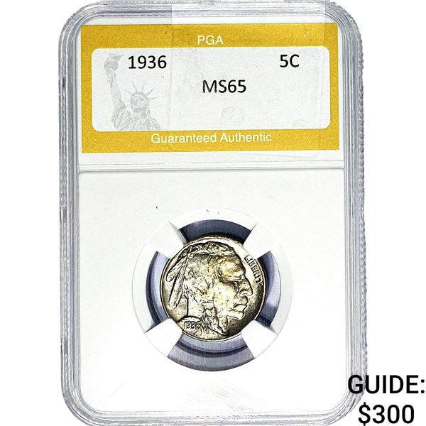1936 Buffalo Nickel PGA MS65