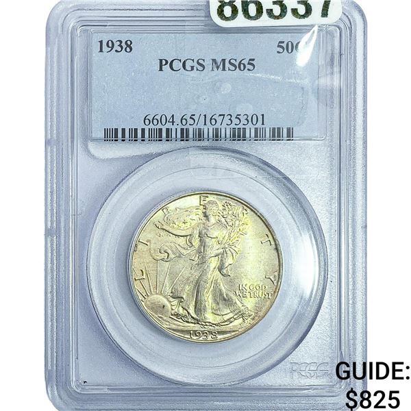 1938 Walking Liberty Half Dollar PCGS MS65