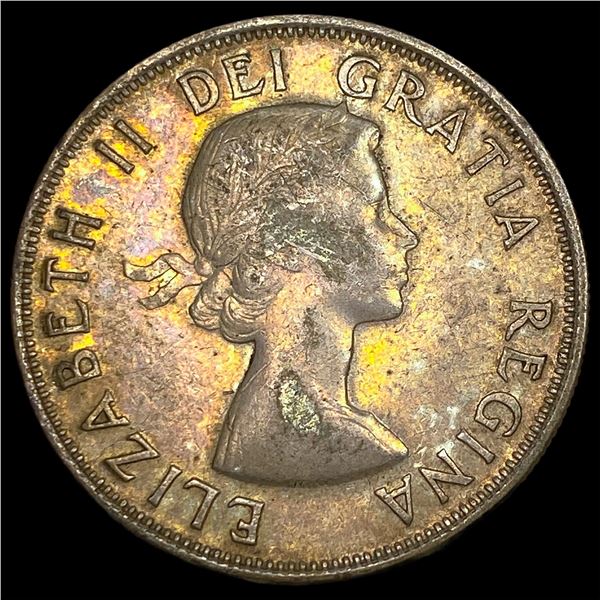 1955 Canada Silver 50 Cents ABOUT  UNCIRCULATED