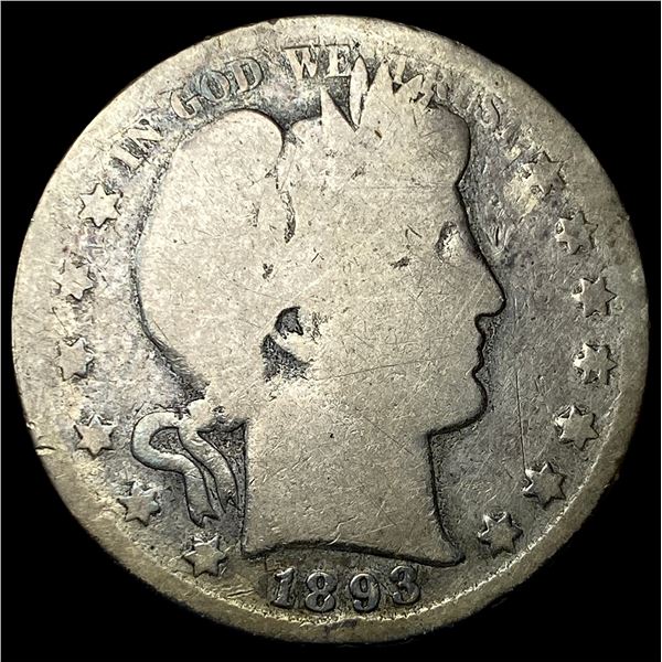 1893-S Silver Barber Half Dollar NICELY  CIRCULATED