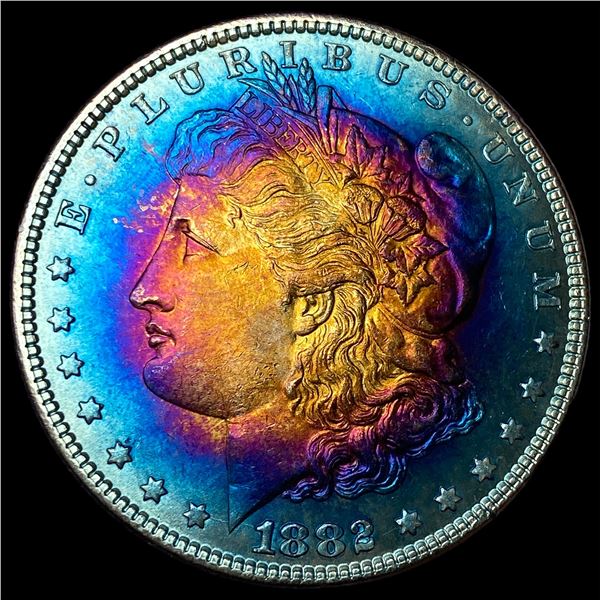 1882 Toned Silver Morgan Dollar UNCIRCULATED