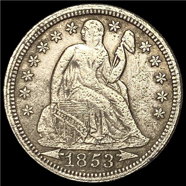 1853 Arrows Seated Liberty Dime CLOSELY  UNCIRCULATED